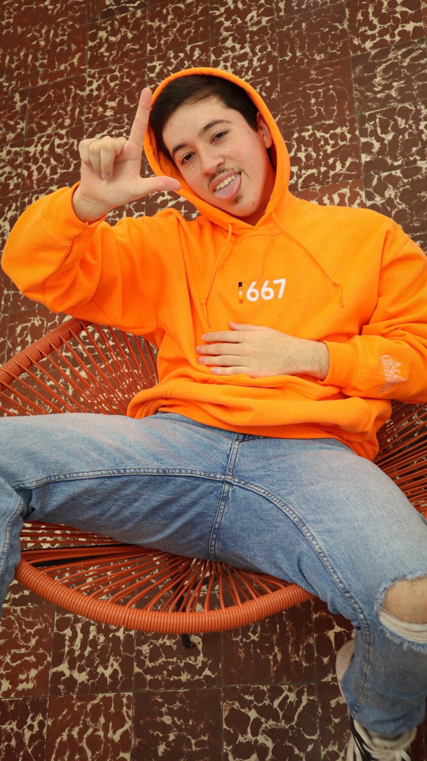 Hoodie Naranja &#39;667&#39; Talla M