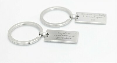 Personalized gift stainless steel keychain