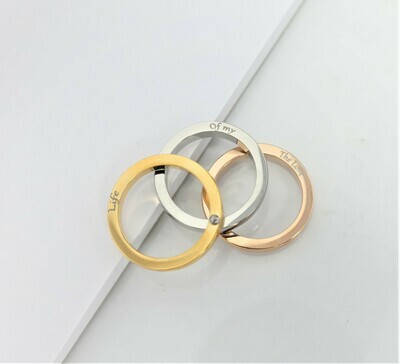 Beautiful articulated ring in three colours