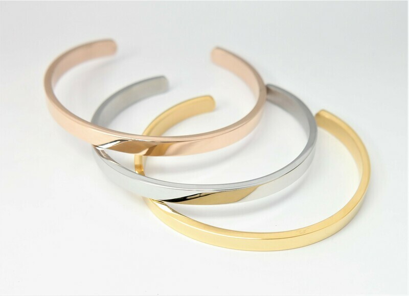 Personalized bangle bracelet 6mm