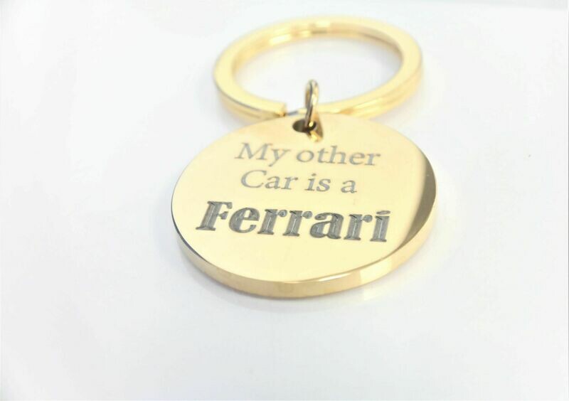 Porte-clefs personnalisé en acier inaltérable, rond de 32mm de diamètre, disponible en trois couleurs