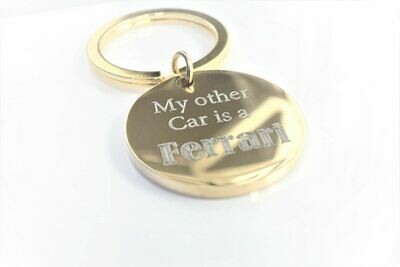 High quality personalized 32mm stainless steel round keychain