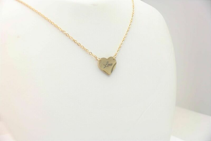 Personalized stainless steel woman Heart pendant necklace