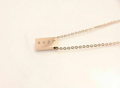 Personalized stainless steel trendy slider pendant with assorted chain