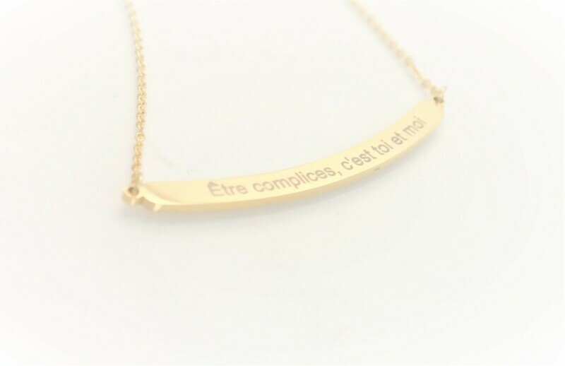 Personalized stainless steel woman moon pendant necklace