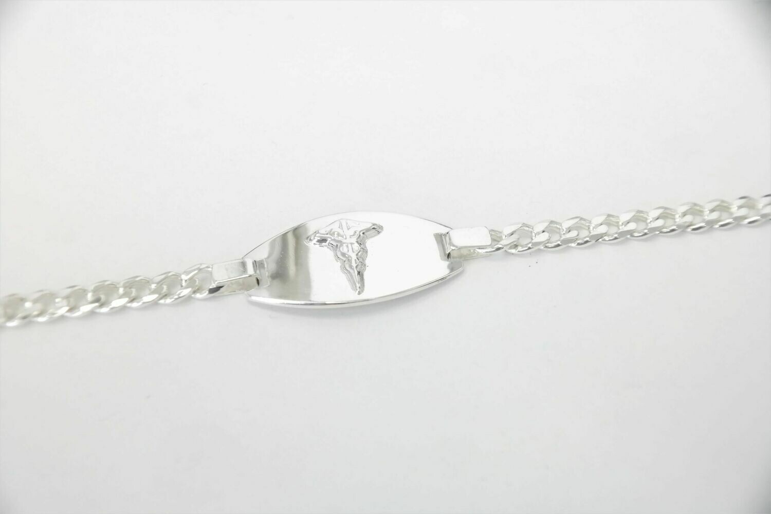 Personalized high-quality 925 sterling silver medical bracelet made in Italy
