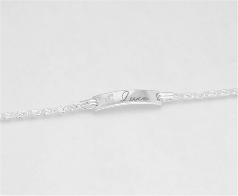 925 Sterling silver baby ID bracelet  Special Offer