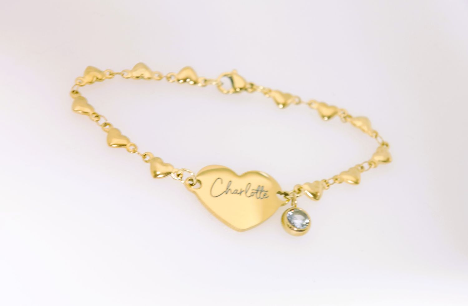 Original and trendy heart shaped ID bracelet