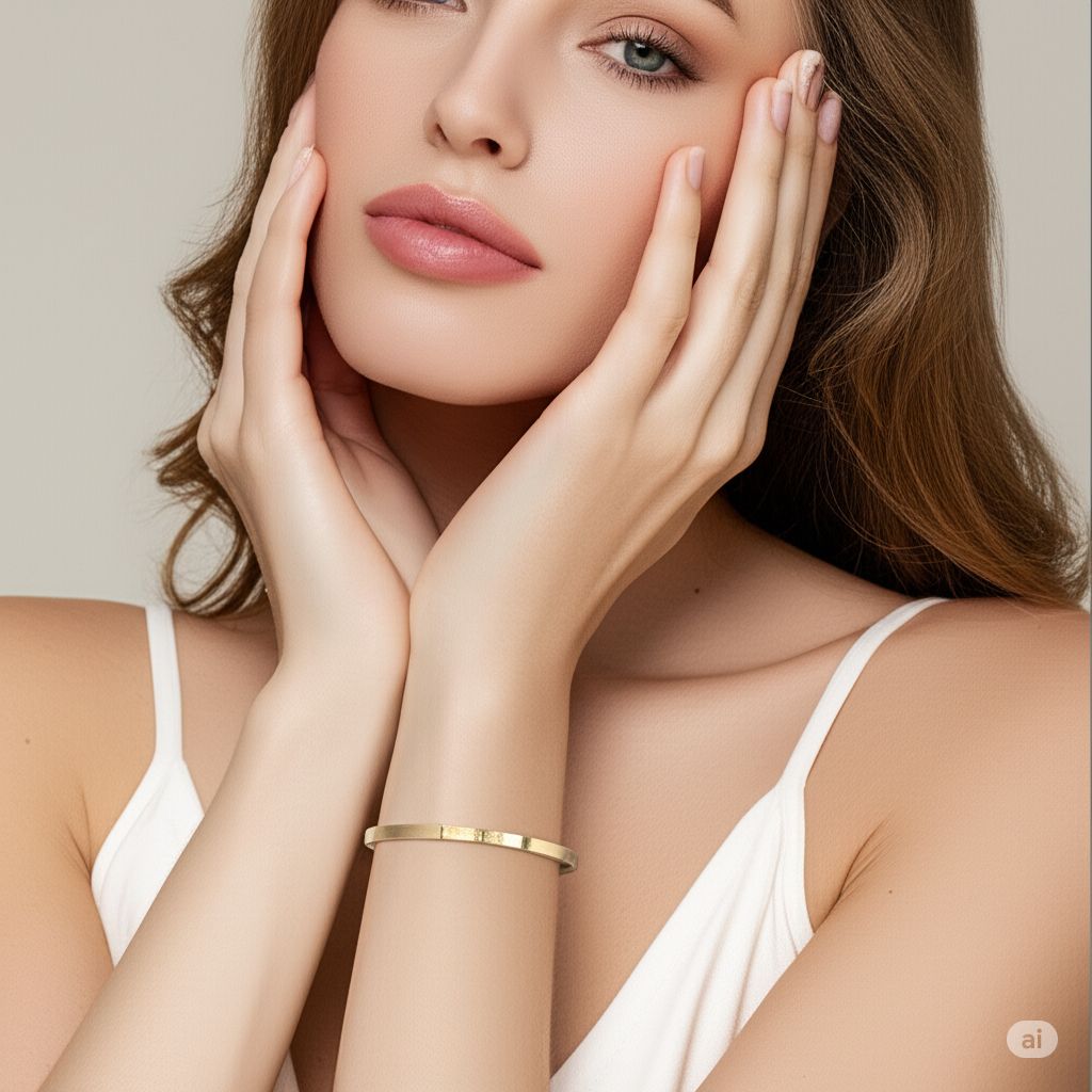 AAA1 Elegant personalized flexible stainless steel hypoallergenic bangle bracelet in 3 stunning colours