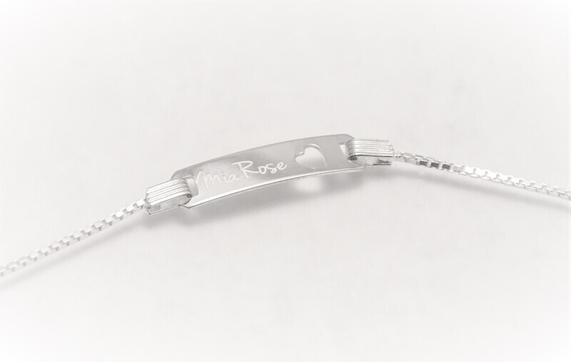 925 Sterling silver baby ID bracelet  Special Offer