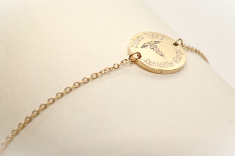 personalized medical bracelet with your engraving