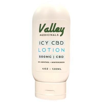 Valley Medicinals Icy 500MG CBD Lotion 4OZ