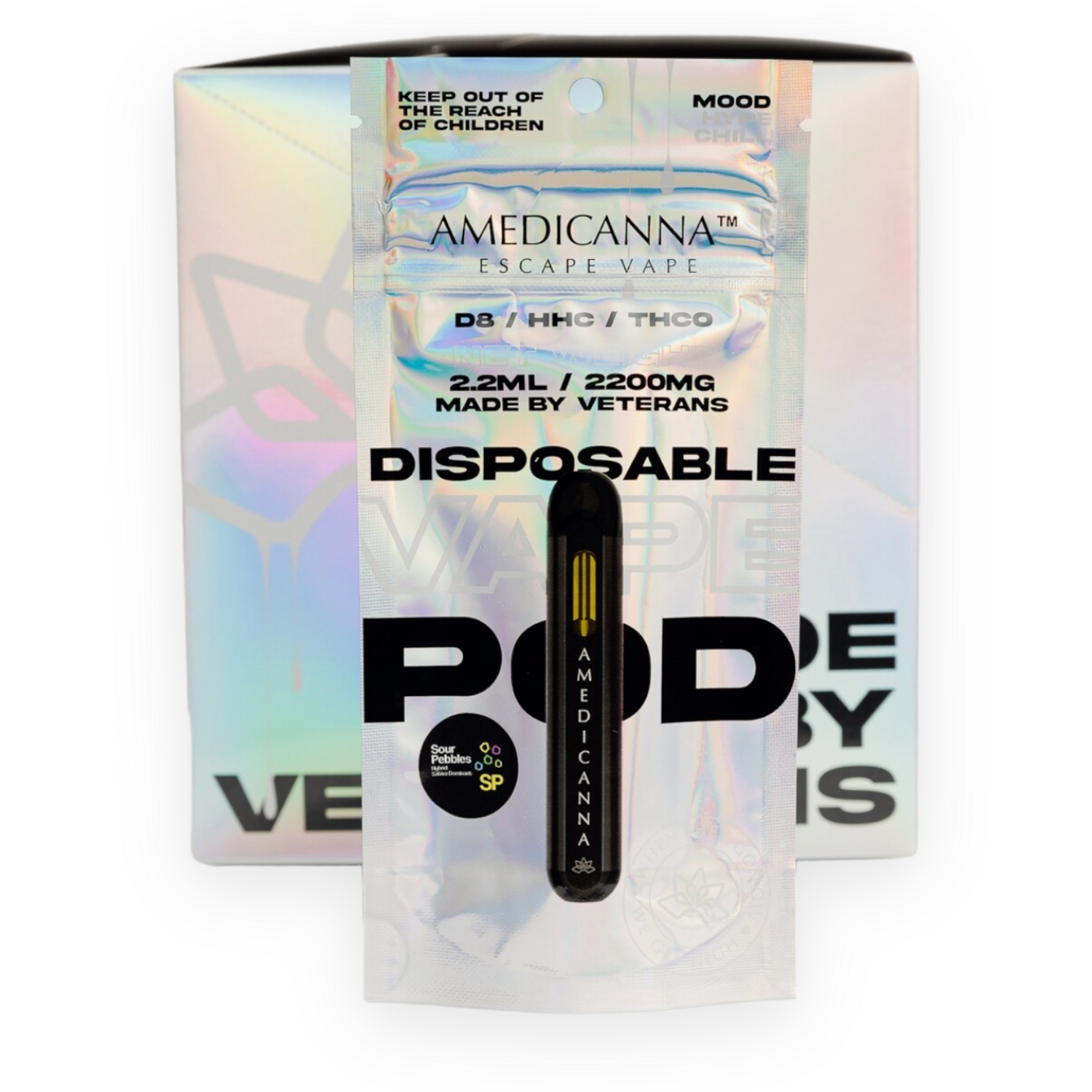 Amedicanna ​D8 + HHC + THC-O Live Resin Disposable Vape 2.2 Grams