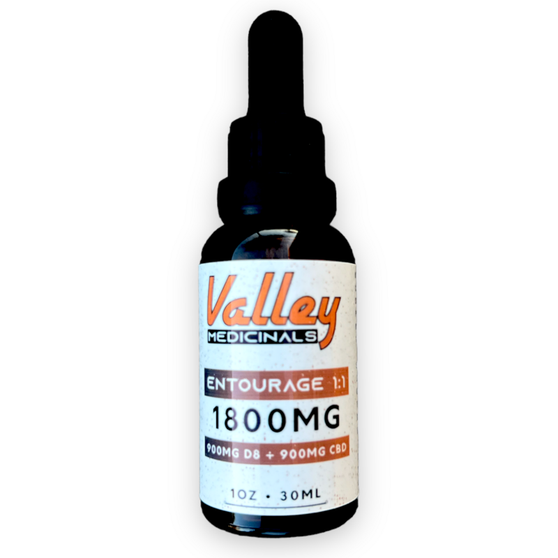 Valley Medicinals&#39; Entourage D8 THC+CBD Tincture 1800MG