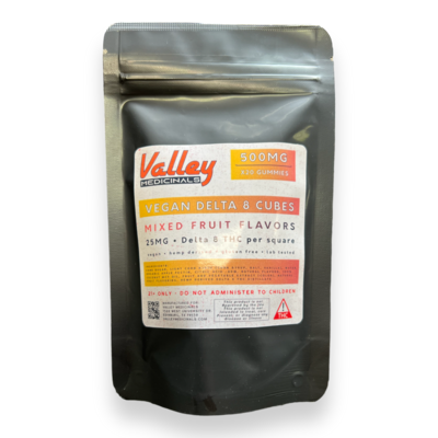 Valley Medicinals’ D8 THC Vegan Gummy's 25MG