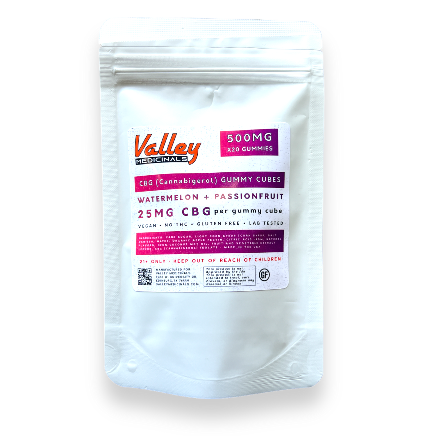 Valley Medicinals&#39; CBG Isolate Gummies 25MG