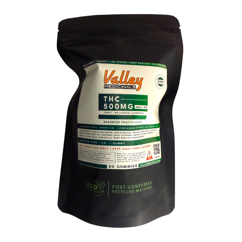 D9 THC 25MG Vegan Gummies 20/Pk