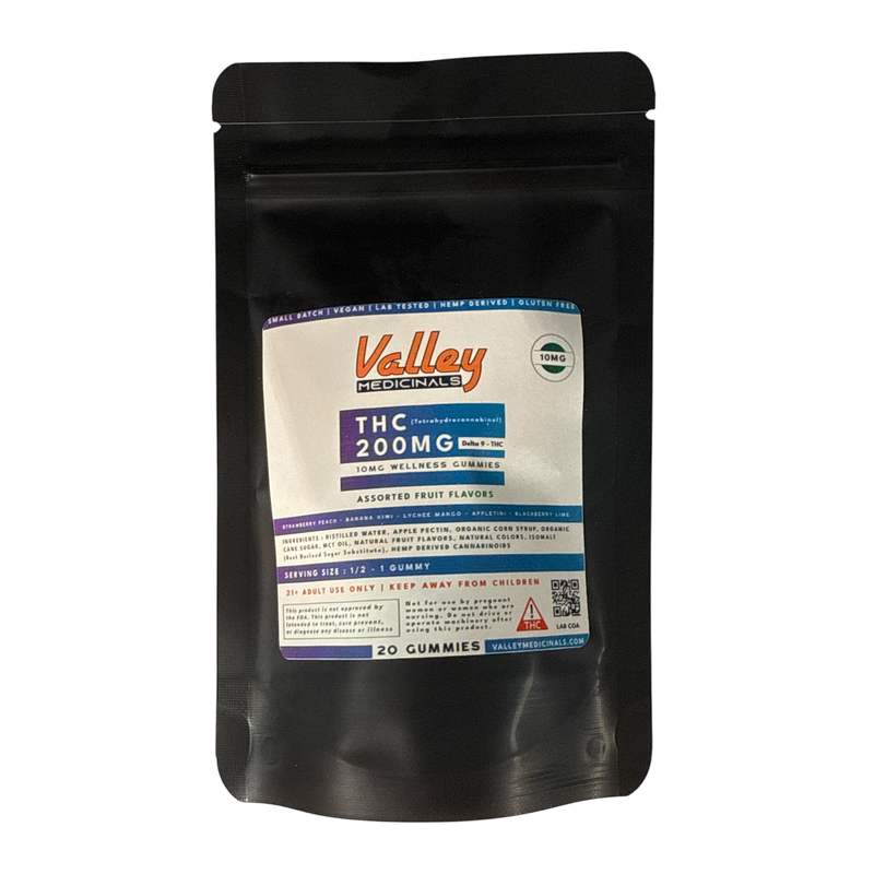 D9 THC 10MG Vegan Gummies 20/Pk