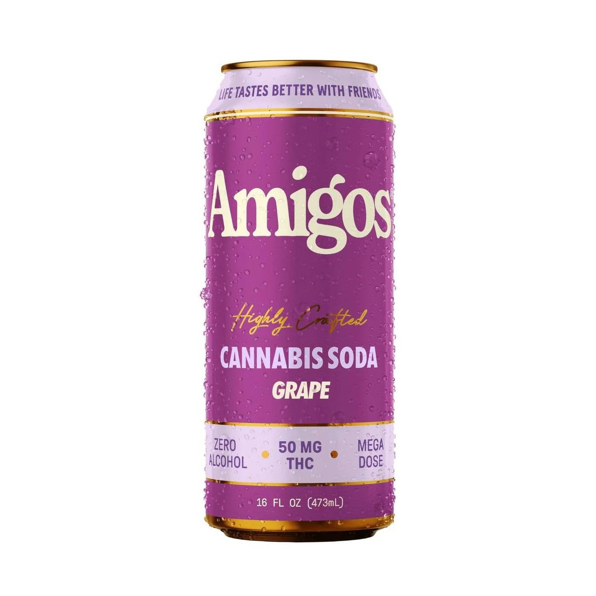 Amigos Cannabis Soda (Grape) 50mg THC - 16oz