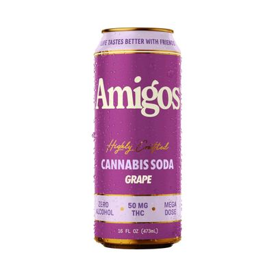 Amigos Cannabis Soda (Grape) 50mg THC - 16oz