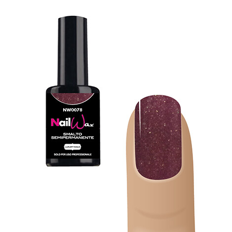Luxury nails semipermanente N 78 viola glitterato