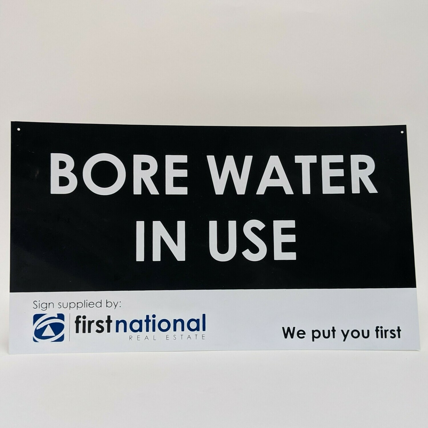 Bore Water In Use Sign