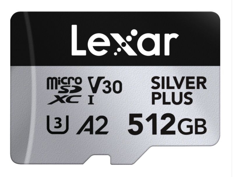 Lexar microSDXC Silver Plus UHS-1 512GB V30 R205/W150MB/s