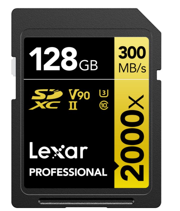 Lexar SD Pro Gold Series UHS-II 2000x V90 128GB
