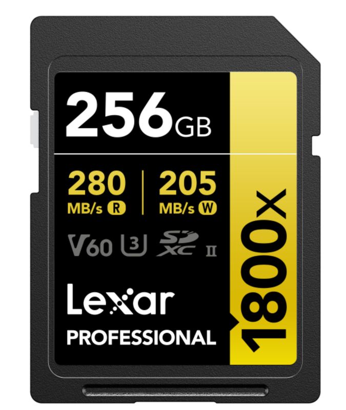 Lexar SD Pro Gold Series UHS-II 1800x V60  256GB