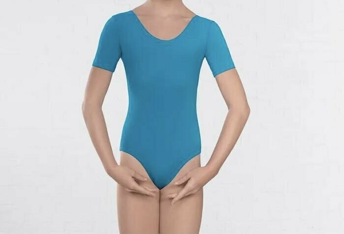 Marine Blue Capped Sleeve Leotard