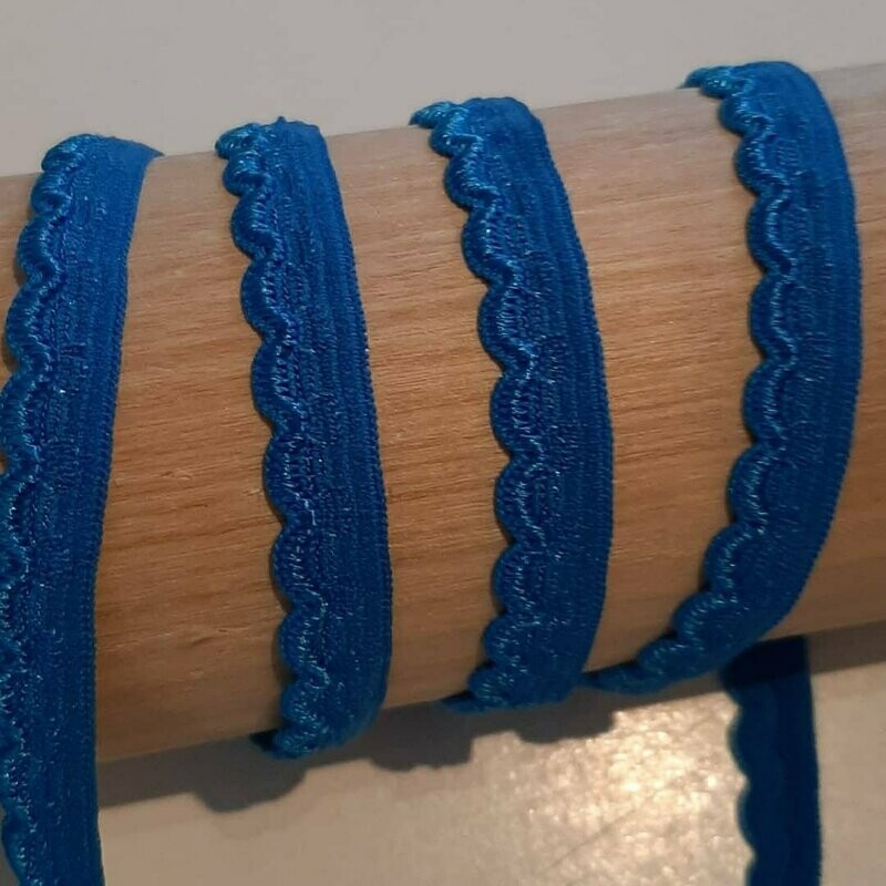 Elastik, Abschlußkante Bögen royalblau Elastik, Abschlußkante Bögen royalblau