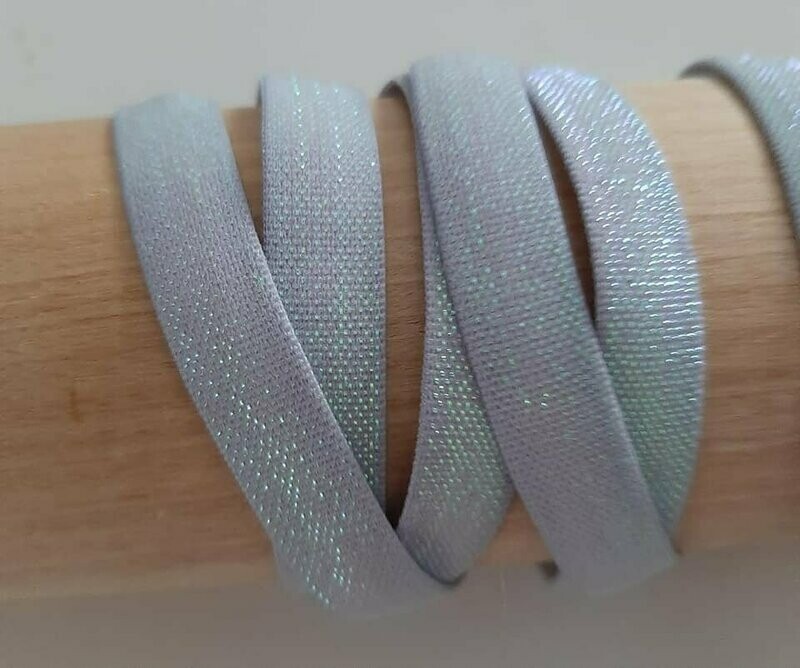 Band, elastisch, irisierend grau Band, elastisch, irisierend grau