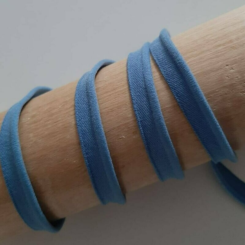 Paspelband, elastisch jeansblau Paspelband, elastisch jeansblau
