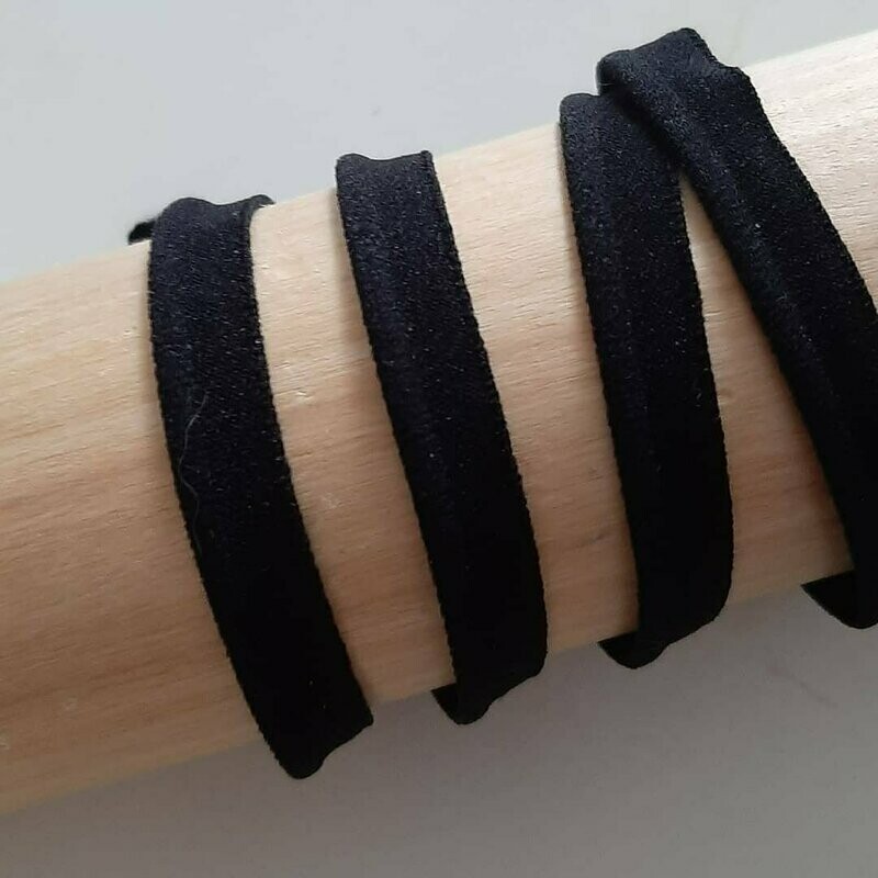Paspelband, elastisch schwarz Paspelband, elastisch schwarz