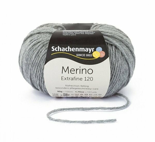 Merino 120 Farbe 191 grau melange Merino 120 Farbe 191 grau melange