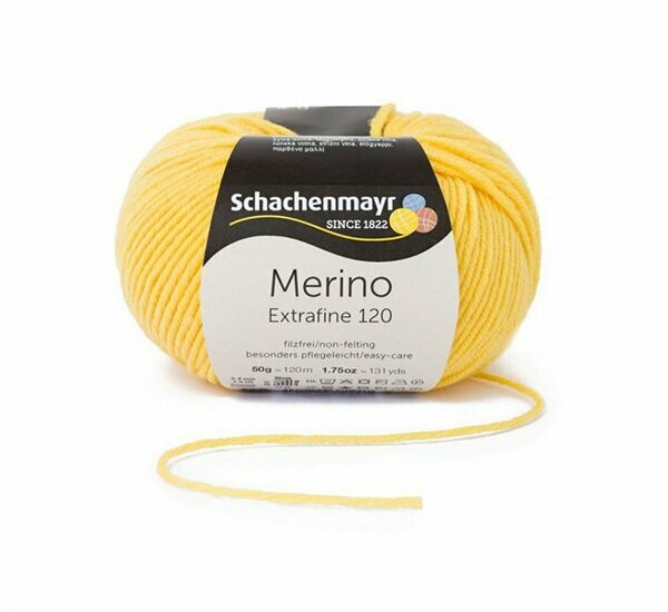 Merino 120 Farbe 120 gelb Merino 120 Farbe 120 gelb