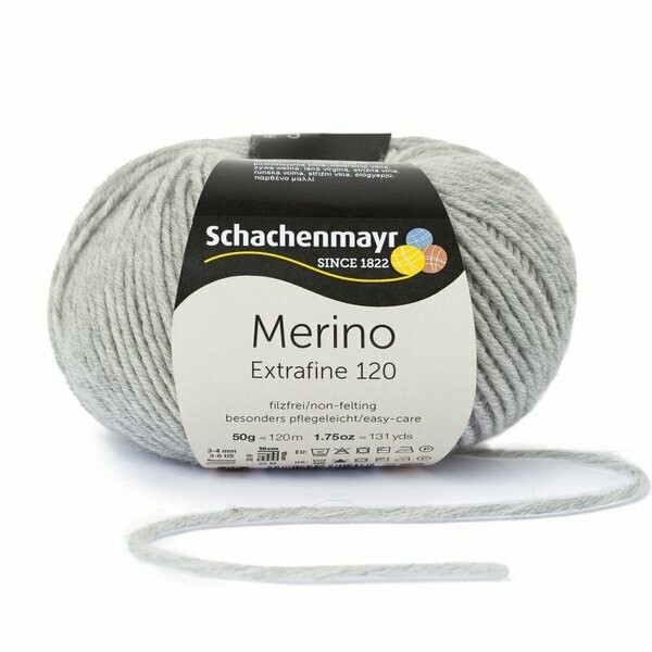 Merino 120 Farbe 190 helles grau Merino 120 Farbe 190 helles grau