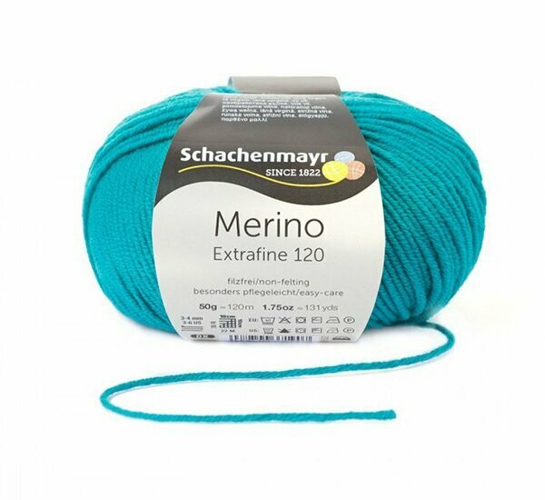 Merino 120 Farbe 177 türkis Merino 120 Farbe 177 türkis