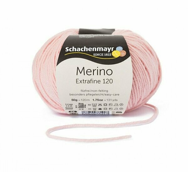 Merino 120 Farbe 135 zartes rosa Merino 120 Farbe 135 zartes rosa