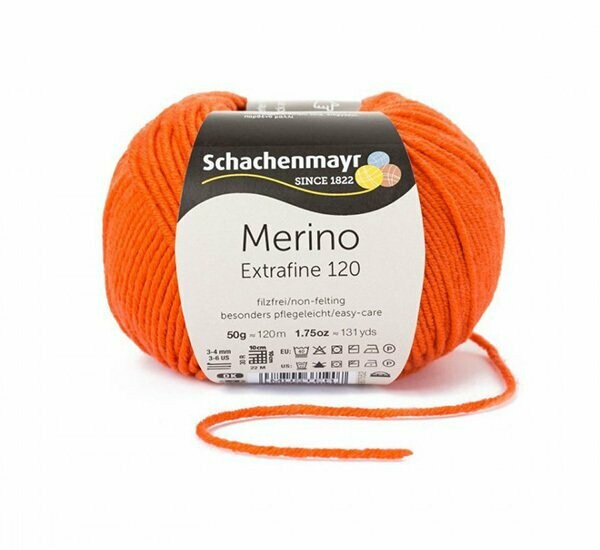 Merino 120 Farbe 125 orange Merino 120 Farbe 125 orange