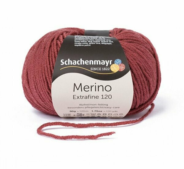 Merino 120 Farbe 128 marsala Merino 120 Farbe 128 marsala