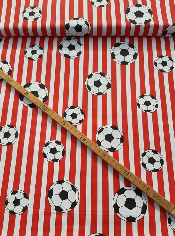 Baumwollstoff, Webware, Fußball Baumwollstoff, Webware, Fußball