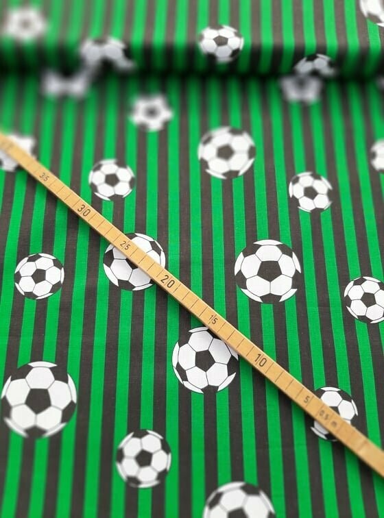 Baumwollstoff, Webware, Fußball Baumwollstoff, Webware, Fußball