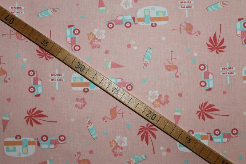 Patchwork, Motiv Camping, Surfen Patchwork, Motiv Camping, Surfen