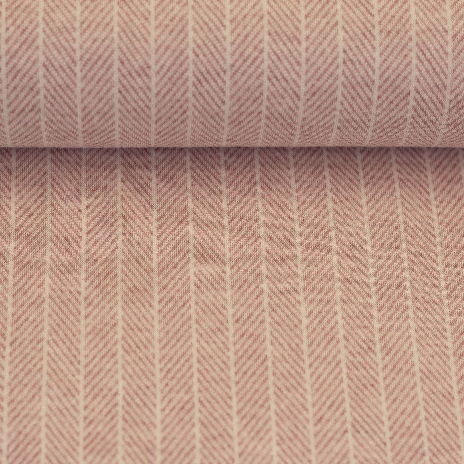 Strickjaquard, Medita Streifen, Ecru-braun