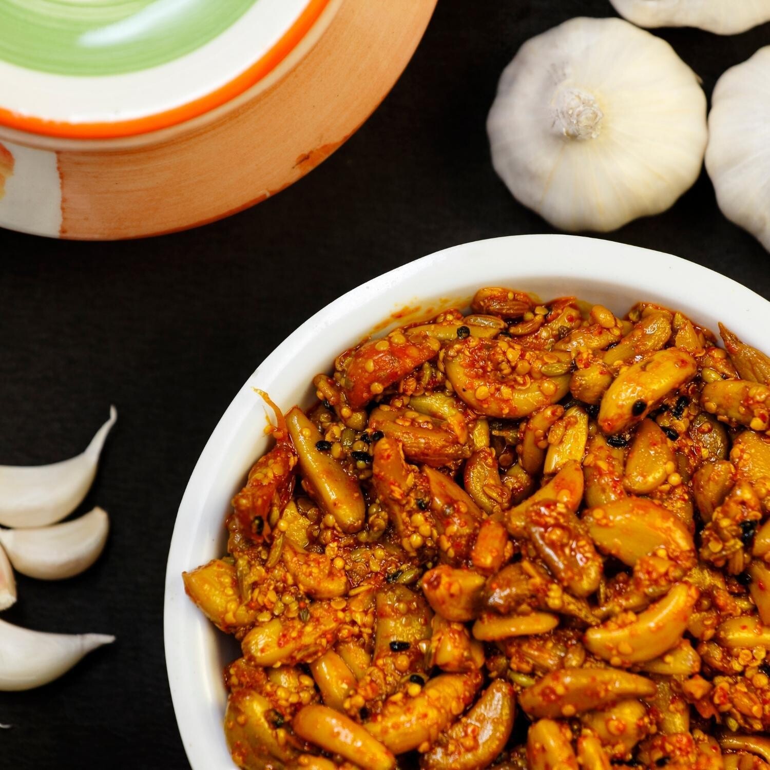 Banarasi Garlic lehsun Pickle | Lehsun ka Achar | Spiced Garlic Pickle | Original Home Made Taste with Mustard Oil | Pantry Must Have | 400GM | Pack of 1