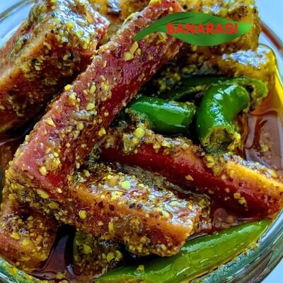 Banarasi Mixed Vegetable Pickle | Mix Sabji ka Achar | Spiced vegetable Pickle | Original Home Made Taste with Mustard Oil | Pantry Must Have | 400GM | Pack of 1