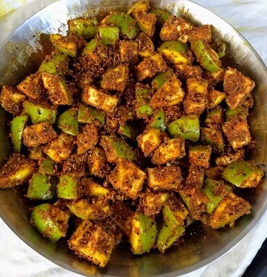 Banarasi Mango Hing Pickle | Aam Heeng ka Achar | Spiced Mango Hing Pickle online | Original Home Made Taste with Mustard Oil | Pantry Must-Have | 400GM | Pack of 1