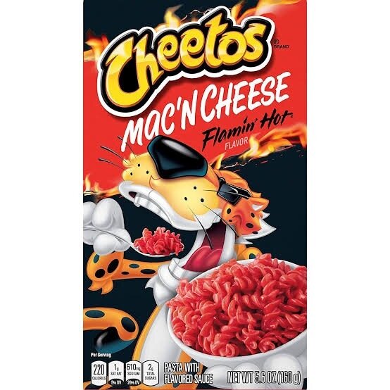 Cheetos mac & cheese flamin hot pasta