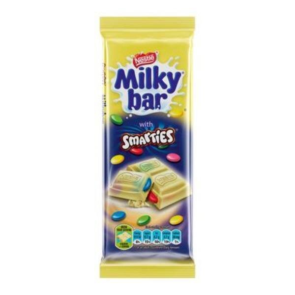 Milky bar with smarties